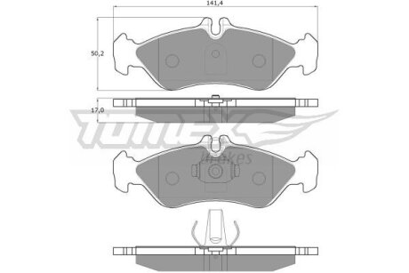 Купити Колодки тормозные задние TOMEX Brakes tx 11-50 (фото1) підбір по VIN коду, ціна 616 грн.