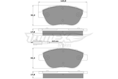 Купить Колодки тормозные передние TOMEX Brakes tx 12-48 (фото1) подбор по VIN коду, цена 625 грн.