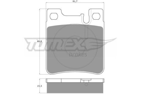 Колодки тормозные задние TOMEX Brakes tx 12-73