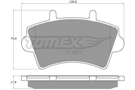 Купити Колодки тормозные передние TOMEX Brakes tx 13-02 (фото1) підбір по VIN коду, ціна 779 грн.