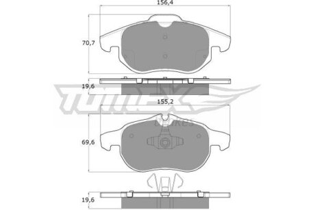 Купить Колодки тормозные передние TOMEX Brakes tx 13-04 (фото1) подбор по VIN коду, цена 866 грн.