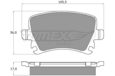 Колодки тормозные задние TOMEX Brakes tx 13-95