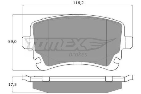 Колодки тормозные задние TOMEX Brakes tx 13-961