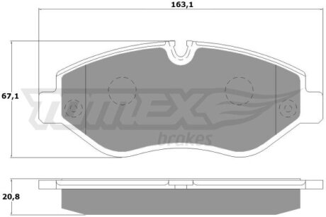 Колодки тормозные передние TOMEX Brakes tx 14-25