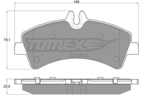 Колодки тормозные задние TOMEX Brakes tx 14-26