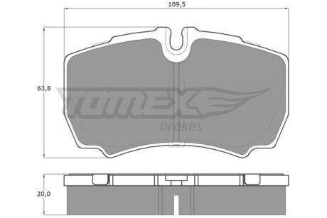 Колодки тормозные задние TOMEX Brakes tx 15-11