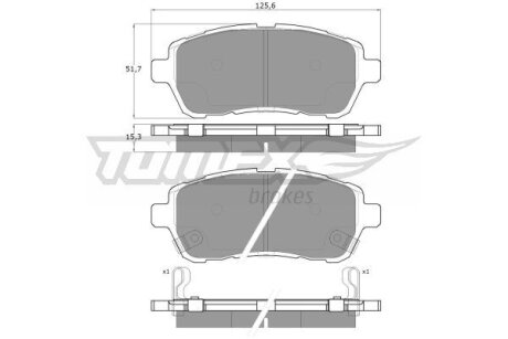 Колодки тормозные передние TOMEX Brakes tx 16-47