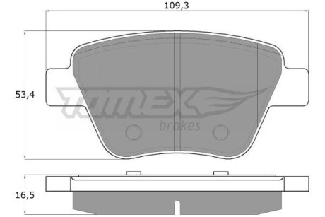 Колодки тормозные задние TOMEX Brakes tx 16-59