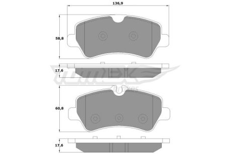 Колодки гальмівні задні TOMEX Brakes tx 16-96