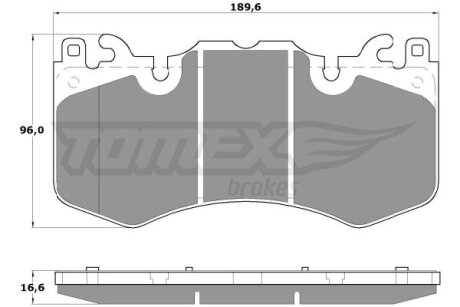 Колодки тормозные передние Land Rover Range Rover, Discovery TOMEX Brakes tx 17-07