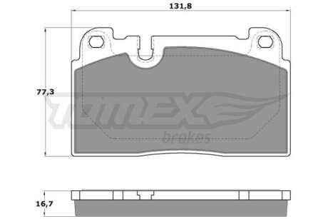 Колодки тормозные передние TOMEX Brakes tx 17-14