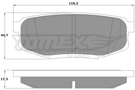 Колодки тормозные задние TOMEX Brakes tx 17-78