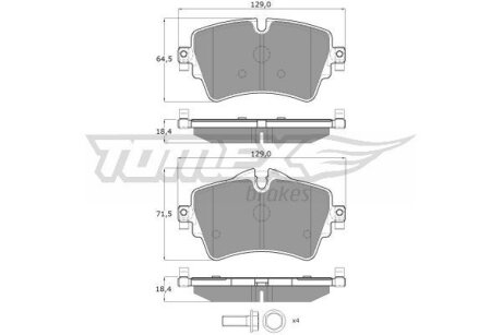 Колодки тормозные передние TOMEX Brakes tx 17-82