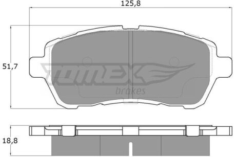 Купити Колодки тормозные передние TOMEX Brakes tx 17-95 (фото1) підбір по VIN коду, ціна 873 грн.