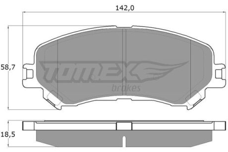 Колодки тормозные передние TOMEX Brakes tx 18-25