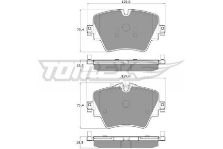 Колодки тормозные передние TOMEX Brakes tx 18-43