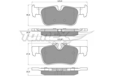 Колодки тормозные задние TOMEX Brakes tx 18-44