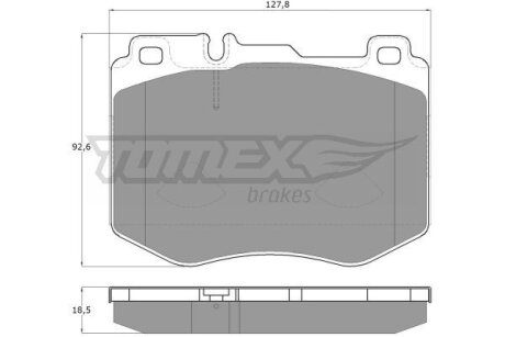 Колодки тормозные передние TOMEX Brakes tx 18-52