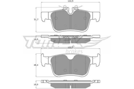 Купить Колодки тормозные задние TOMEX Brakes tx 18-87 (фото1) подбор по VIN коду, цена 911 грн.