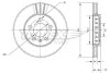 Купити Диск тормозной передний TOMEX Brakes tx 70-03 (фото1) підбір по VIN коду, ціна 1144 грн.