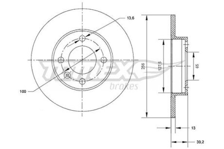 Купити Диск тормозной передний TOMEX Brakes tx 70-32 (фото1) підбір по VIN коду, ціна 982 грн.