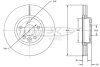 Купити Диск тормозной передний Land Rover Freelander, Ford Galaxy, S-Max, Volvo V60, V70, S80, XC70, S60, Land Rover Range Rover, Discovery TOMEX Brakes tx 71-56 (фото1) підбір по VIN коду, ціна 1640 грн.