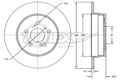 Купить Диск тормозной задний TOMEX Brakes tx 73-10 (фото1) подбор по VIN коду, цена 1065 грн.