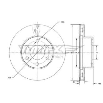 Диск тормозной передний TOMEX Brakes tx 73-39