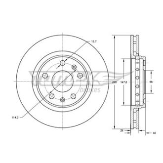 Диск тормозной передний TOMEX Brakes tx 73-45