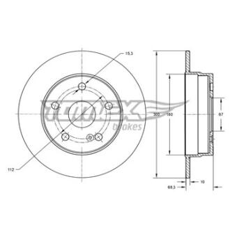 Диск тормозной задний TOMEX Brakes tx 74-05