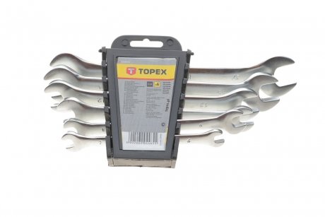 Набір ключів ріжкових (6шт) (6x17mm) Topex 35D655