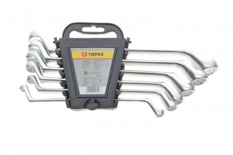 Набор ключей накидных изогнутых (8шт.)) (6x7-16x17mm) Topex 35D855