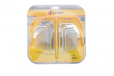 Купить Набор ключей Г-образных шестигранных и Torx (18 шт.)) Topex 35D952 (фото1) подбор по VIN коду, цена 654 грн.
