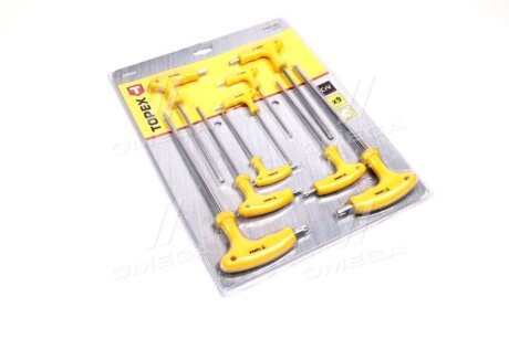 Шестигранні ключі Torx з Т-ручкою, набір з 9 шт. Topex 35D968