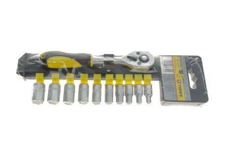 Набор головок TORX 1/4" (4/5/6/7/8/9/10/11/12/13mm) (11шт) Topex 38D650