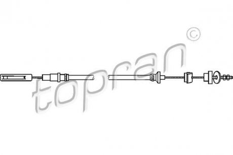 Трос, управление сцеплением Volkswagen Golf, Jetta TOPRAN / HANS PRIES 102853