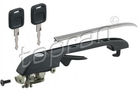Ручка двери передняя, правая, со вставкой замка и ключом Audi 100 TOPRAN / HANS PRIES 103709
