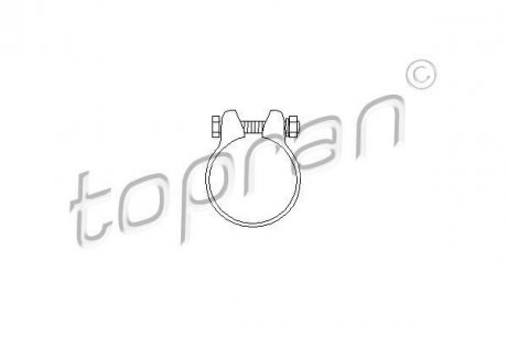 Хомут глушителя 45мм Volkswagen Polo TOPRAN / HANS PRIES 104182