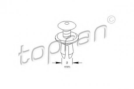 Кліпса Volkswagen Passat, Seat Leon, Volkswagen Jetta, Transporter, Vento, Polo, Caddy, Golf, Skoda Yeti, Volkswagen Touareg, LT TOPRAN / HANS PRIES 108 802