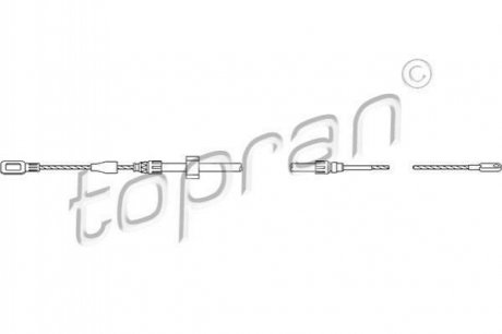 Купить Трос ручного тормоза Volkswagen LT TOPRAN / HANS PRIES 109814 (фото1) подбор по VIN коду, цена 486 грн.