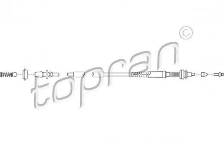 Купить Трос педали газа Audi A3, Skoda Octavia, Volkswagen Golf, Seat Toledo, Leon, Volkswagen Bora TOPRAN / HANS PRIES 109853 (фото1) подбор по VIN коду, цена 970 грн.