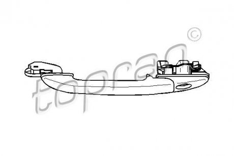 Ручка дверна Volkswagen Polo TOPRAN / HANS PRIES 111277