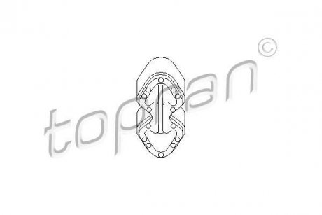 Купити Кронштейн, глушник Skoda Felicia, Volkswagen Caddy TOPRAN / HANS PRIES 111592 (фото1) підбір по VIN коду, ціна 218 грн.