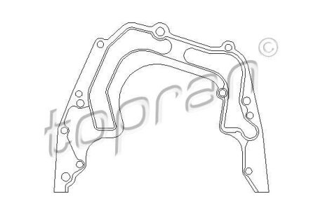 ПРОКЛАДКА КРЫШКИ ДВИГАТЕЛЯ ПЕРЕДНЕЙ Audi A4, A8, Volkswagen Passat, Audi A6, Skoda Superb, Audi Allroad TOPRAN / HANS PRIES 111953
