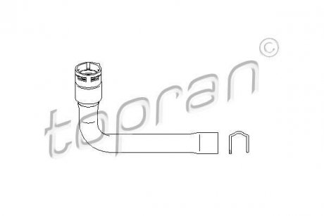 Патрубок радиатора Audi A4, Volkswagen Passat, Audi A6, Skoda Superb TOPRAN / HANS PRIES 111 975