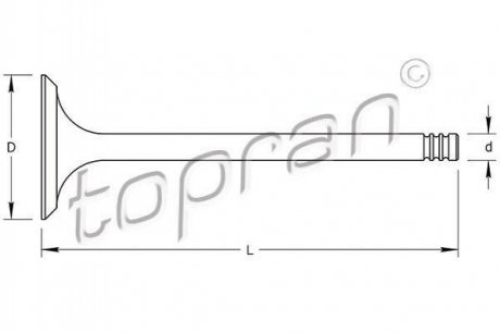 Клапана Opel Corsa, Astra, Meriva, Chevrolet Aveo, Opel Combo TOPRAN / HANS PRIES 205579 (фото1)