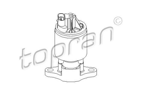 Клапан рециркуляцiї Opel Vectra, Astra, Corsa, Combo, Zafira TOPRAN / HANS PRIES 205868