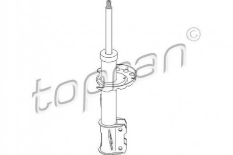 Амортизатор передний, левый, газовый TOPRAN / HANS PRIES 206868