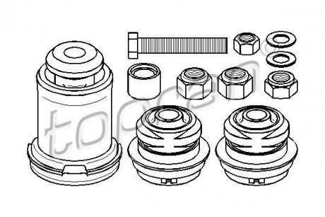 Ремкомплект рычага подвески Mercedes W140, C140, W124 TOPRAN / HANS PRIES 400 050