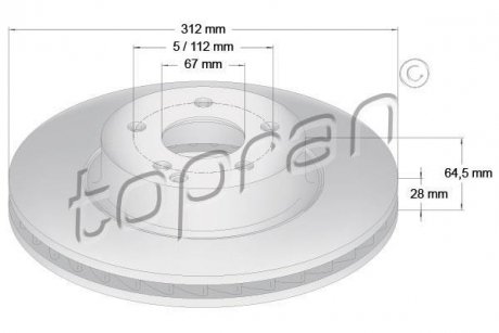 Тормозные диски TOPRAN / HANS PRIES 401053